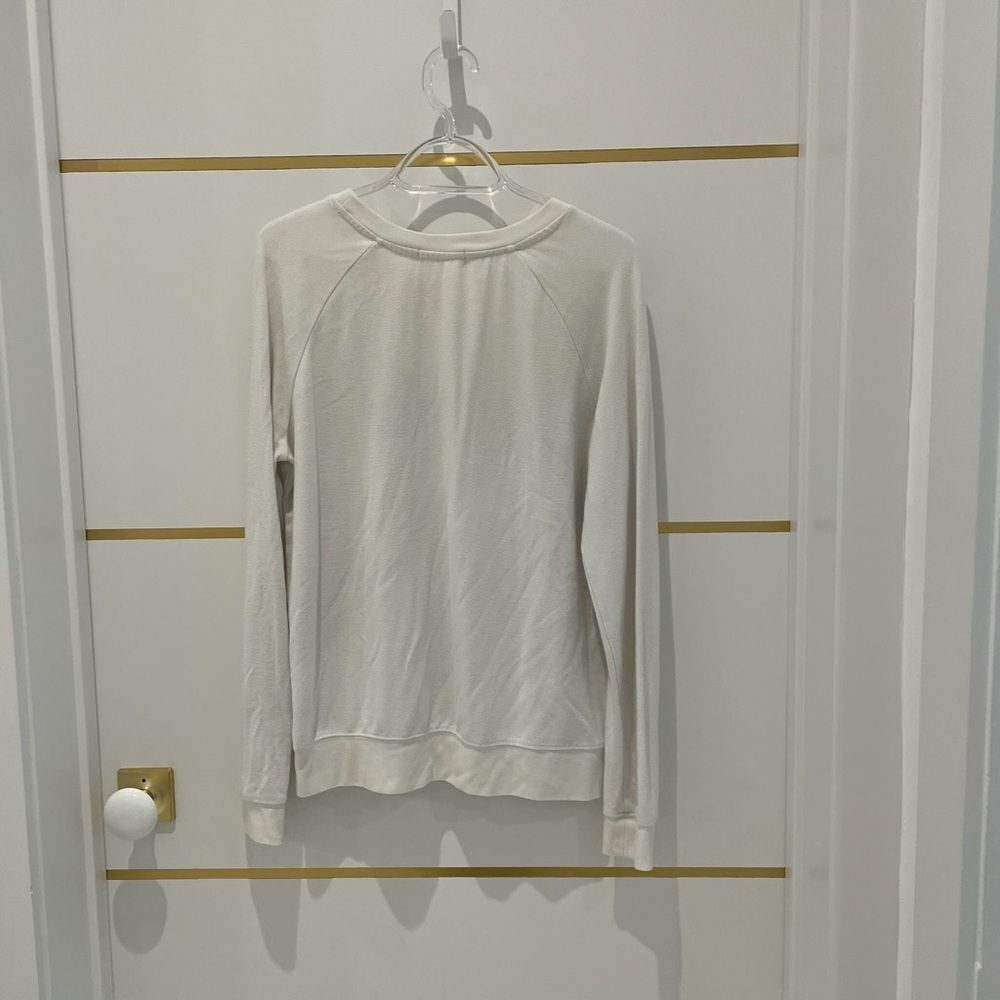 GRAYSON Threads Grateful ivory blue graphic long steeve‎ top M - Picture 4 of 6